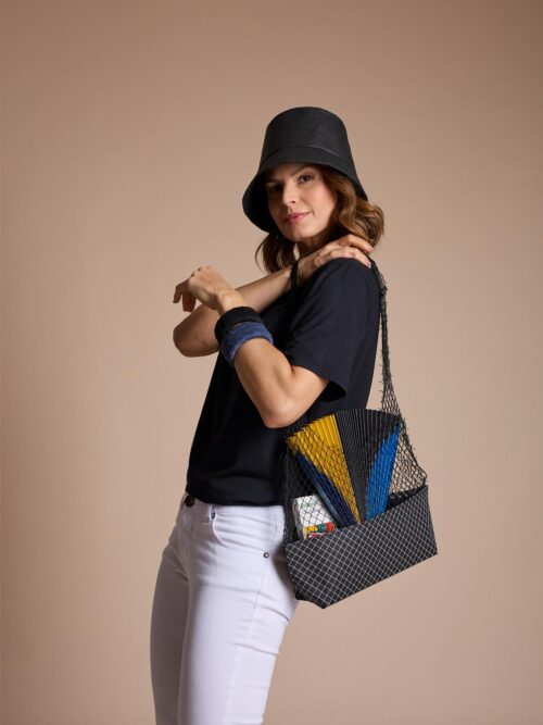 Bolsa Ilha da Gipóia Preta Estampada